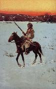 Henry F. Farny Indian Returning from the Hunt USA oil painting artist